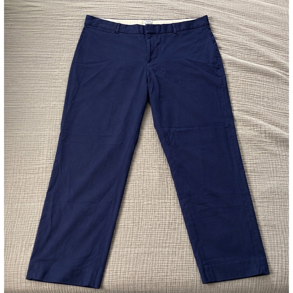 Crown & Ivy Cary Navy Blue  Straight Leg Pants 18W Plus EUC Cotton Blend